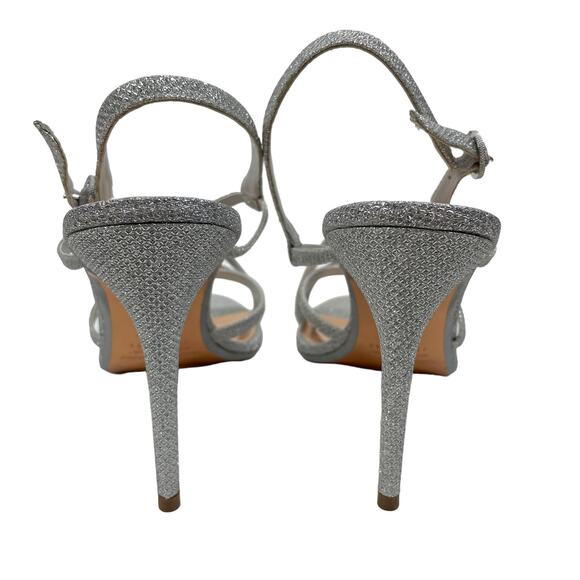 Ted Baker Theanna Lurex Strappy Heel Sandals Silver Size 40.5 - Picture 5 of 7